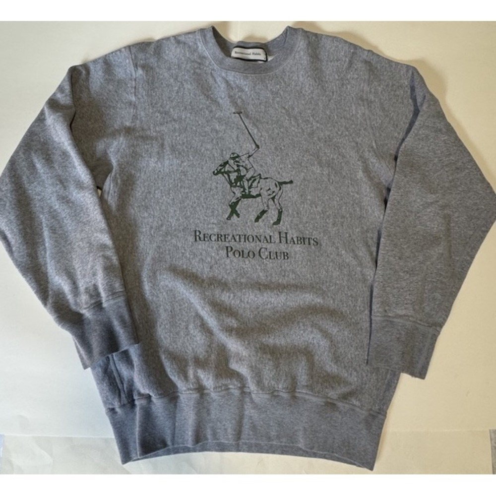Recreational Habits Men's Pullover Sweatshirt Size Small Grey